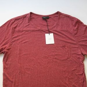 NWT Onia linen blend pocket tee XL